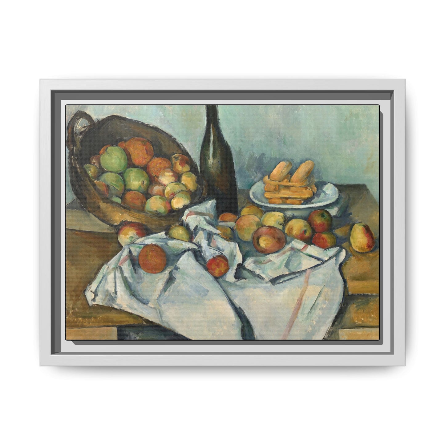 Cézanne, Paul - Basket of Apples (1893) - Matte Canvas, Framed