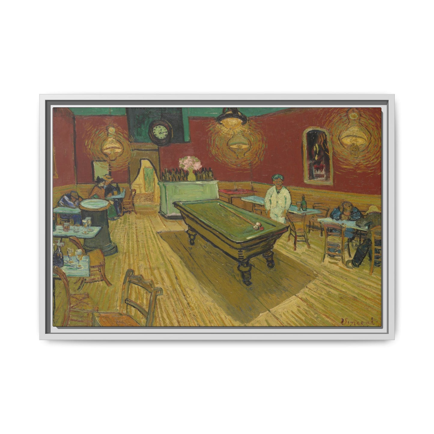 Van Gogh, Vincent - The Night Cafe (1888) - Matte Canvas, Framed