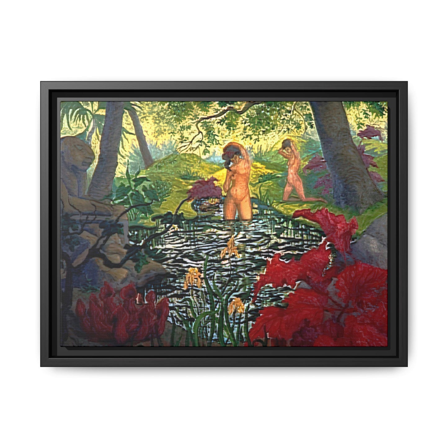 Ranson, Paul - The Lotus Bather (1906) - Matte Canvas, Framed