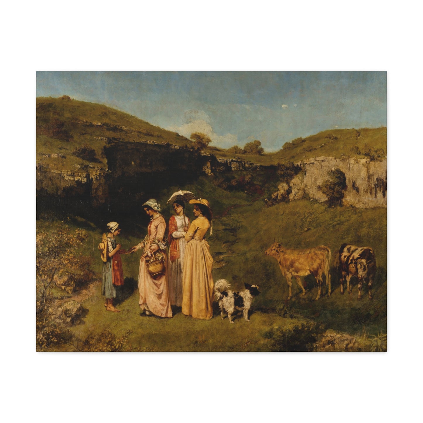Courbet, Gustave - Young Ladies of the Village (1851) - Canvas Block, unframed