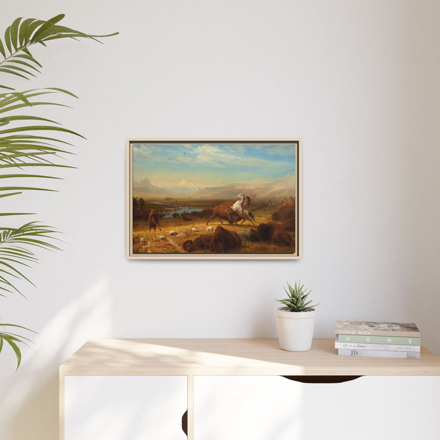 Bierstadt, Albert - The Last of the Buffalo  (1888) - Matte Canvas, Framed
