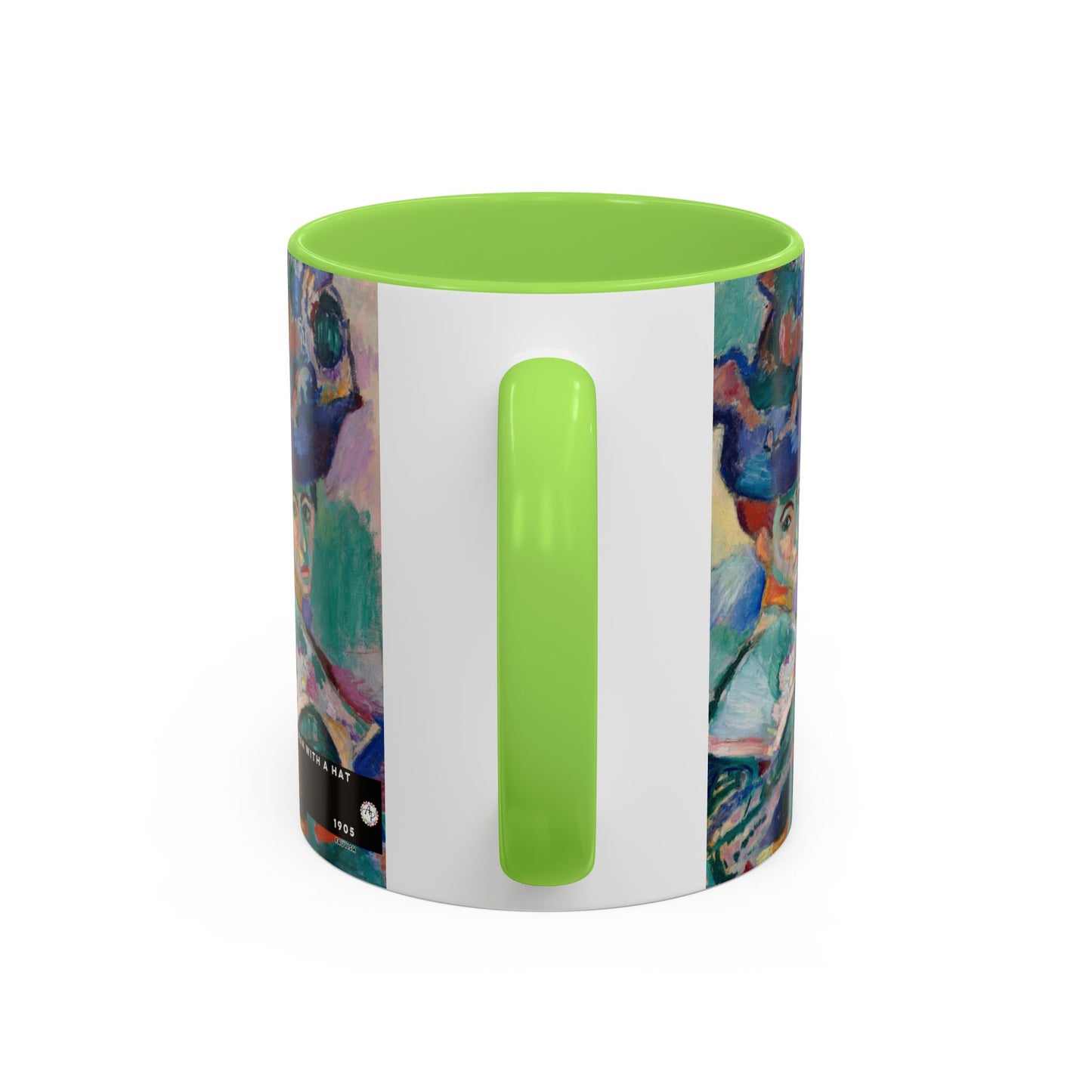 Matisse, Henri - Woman with a Hat (1905) - Colorful Accent Mugs