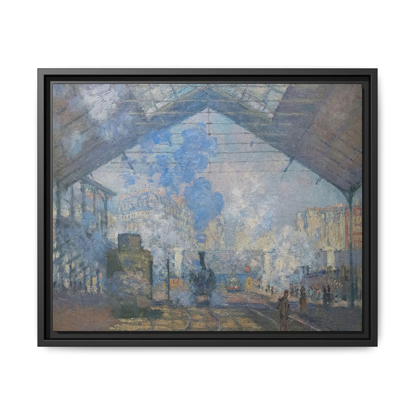 Monet, Claude - Le Gare Saint-Lazare (1877) - Matte Canvas, Framed