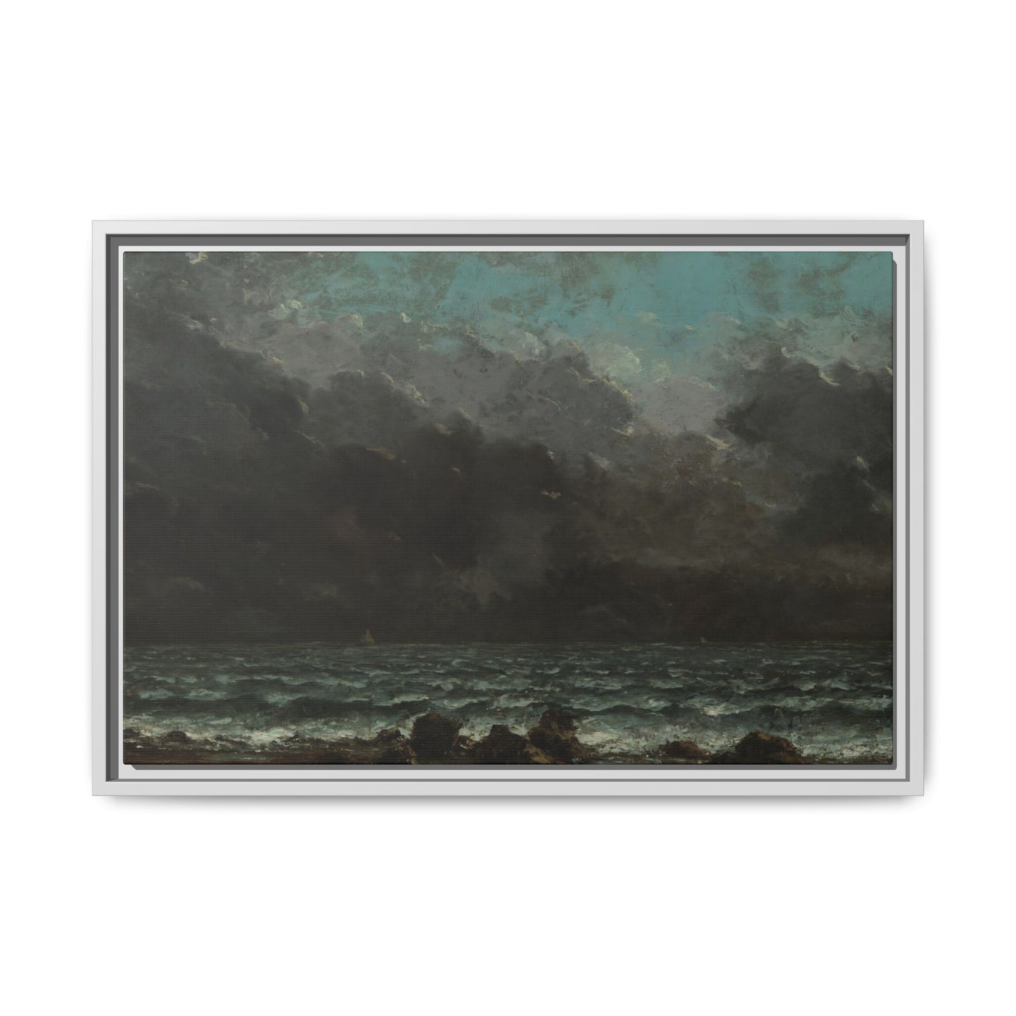 Courbet, Gustave - The Sea (1865) - Matte Canvas, Framed