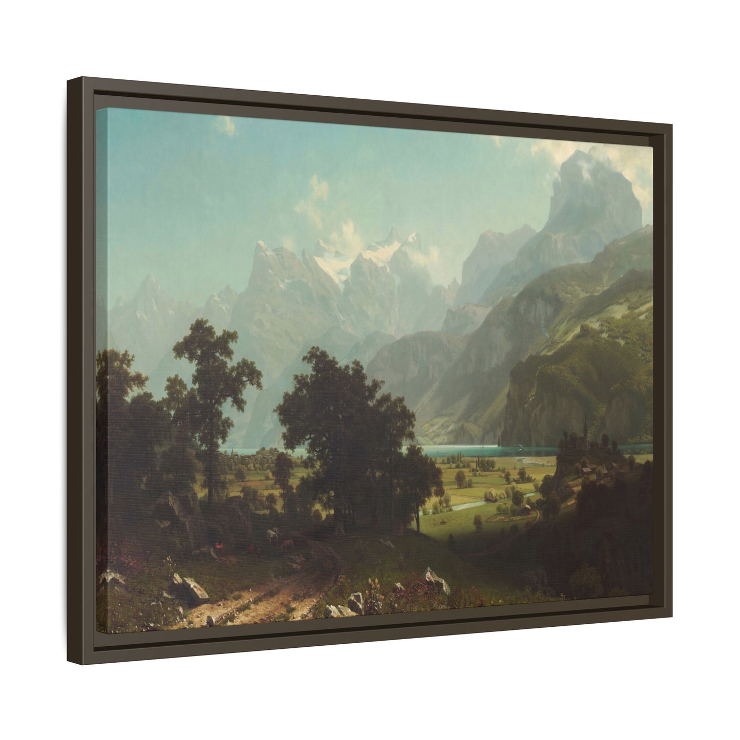Bierstadt, Albert - Lake Lucerne (1858) - Matte Canvas, Framed