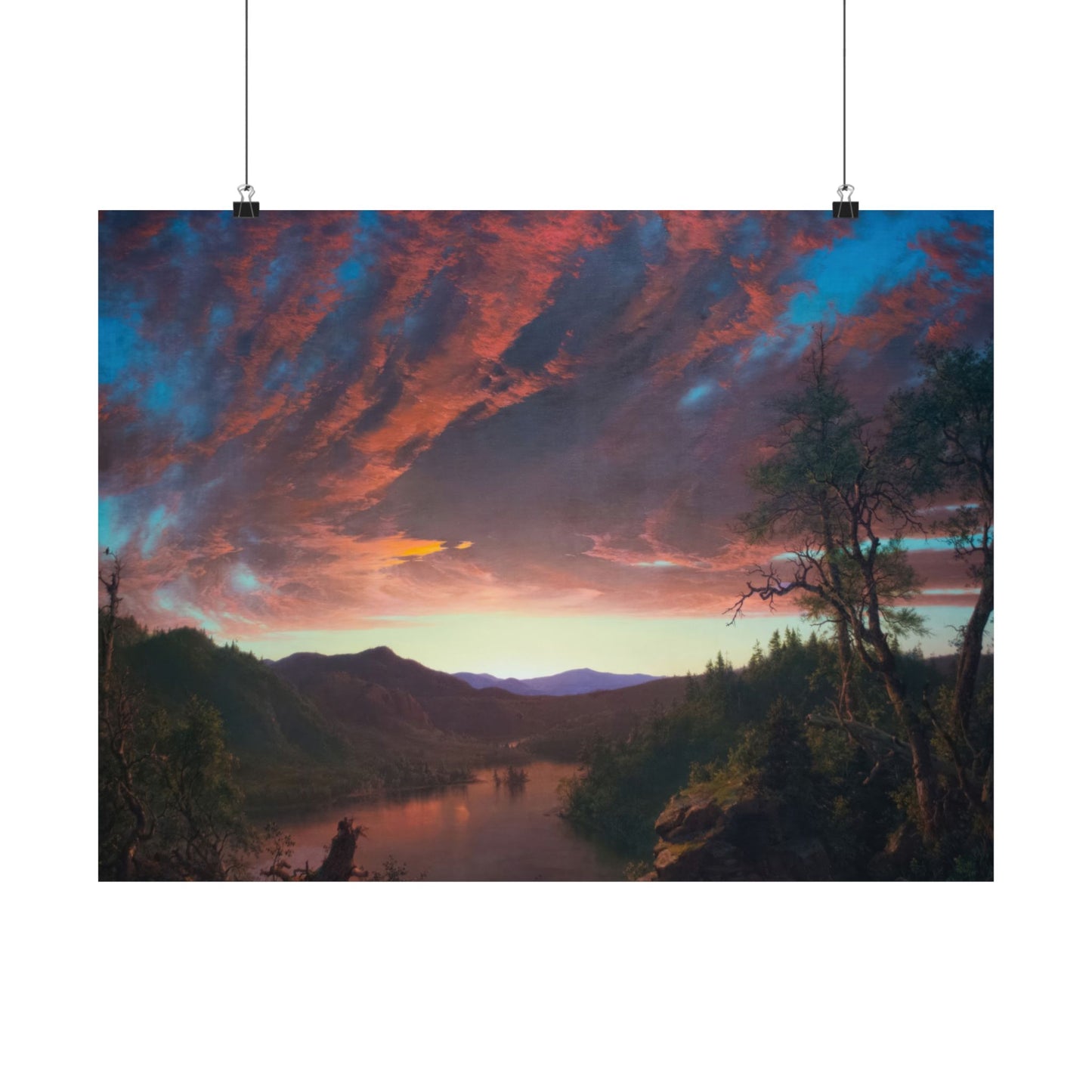 Church, Frederic Edwin - Twilight in the Wilderness  (1860) - Satin Posters