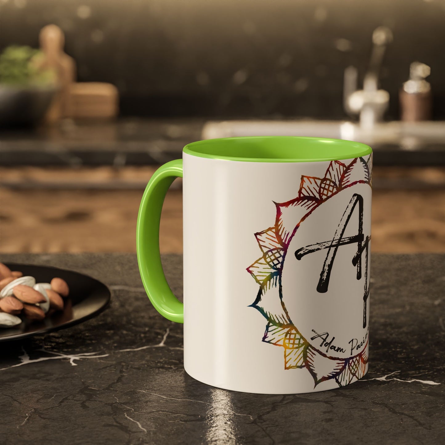 AdamPacio.com - White Logo - Colorful Accent Mugs