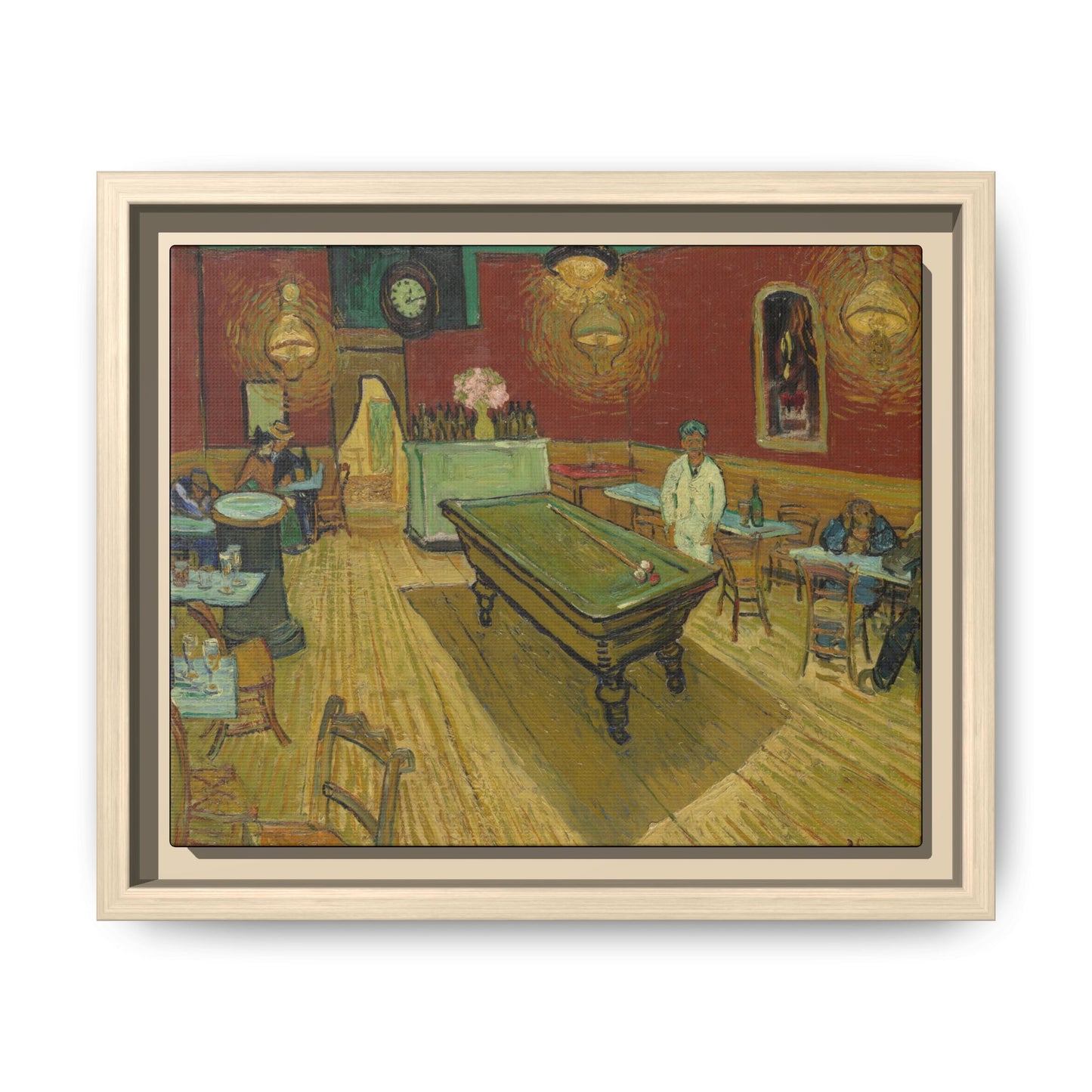 Van Gogh, Vincent - The Night Cafe (1888) - Matte Canvas, Framed