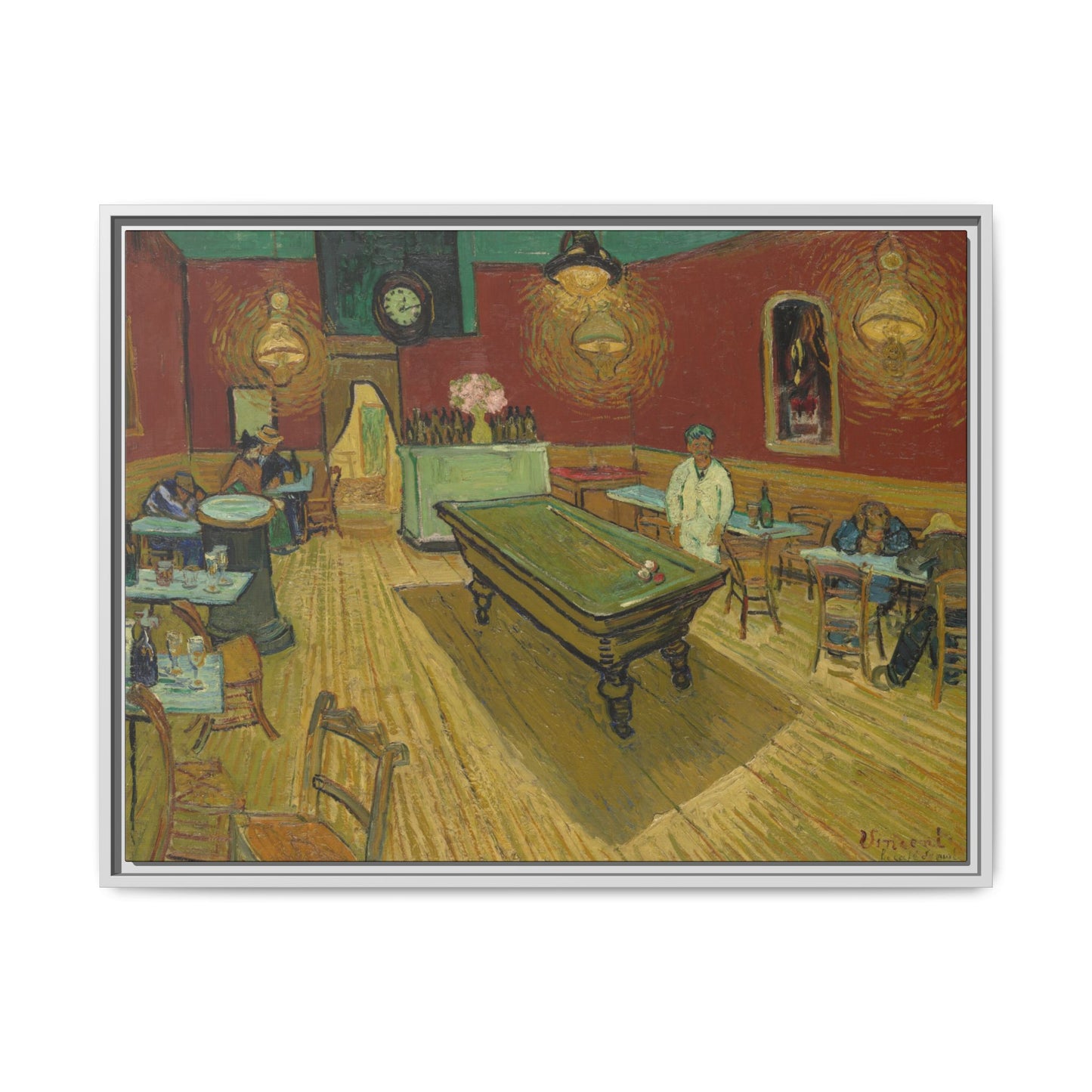Van Gogh, Vincent - The Night Cafe (1888) - Matte Canvas, Framed