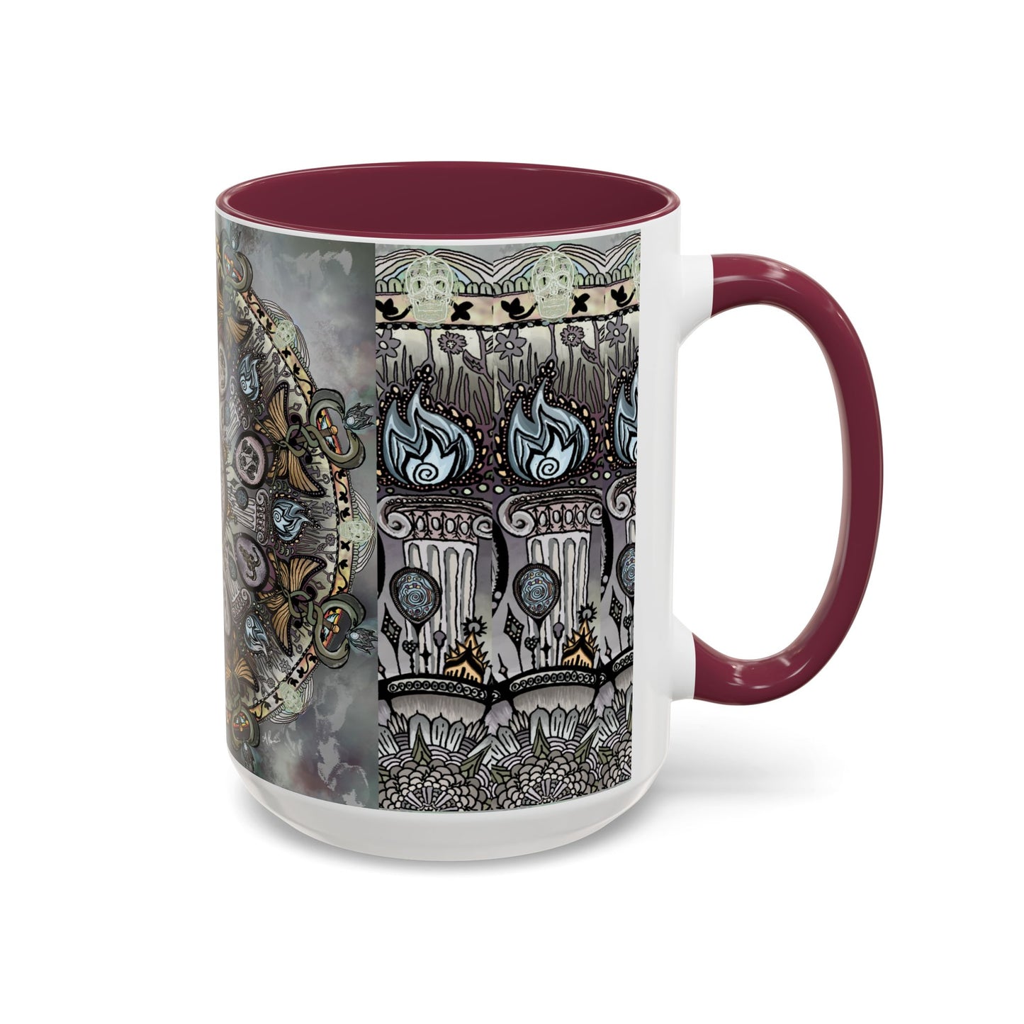 Pacio, Adam - Memento Mori Mandala - Colorful Accent Mugs