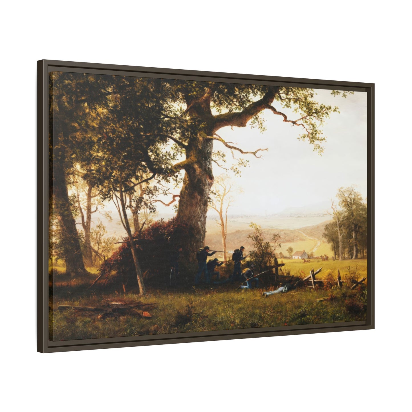 Bierstadt, Albert -  Guerrilla Warfare (1861) - Matte Canvas, Framed