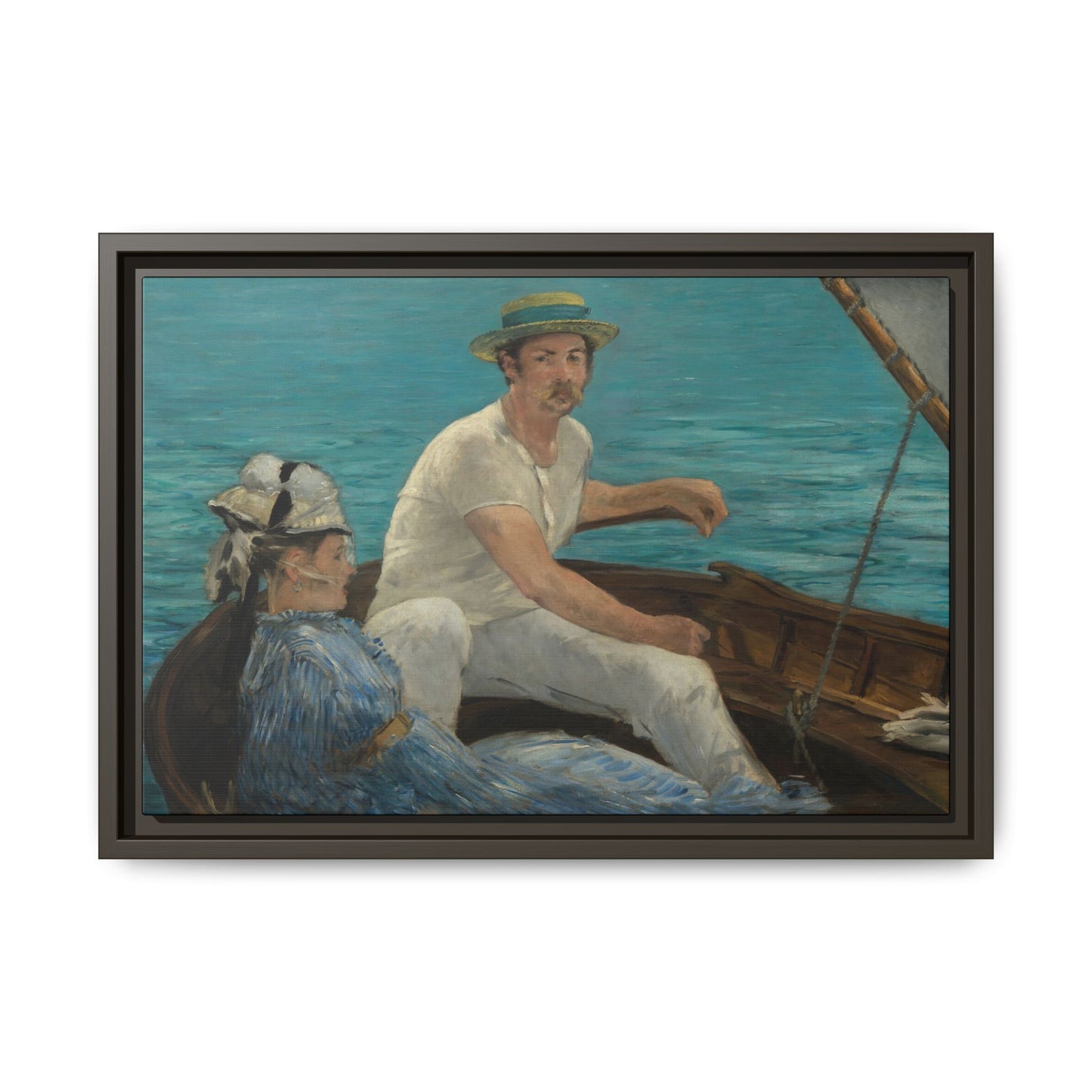 Manet, Édouard - Boating (1874) - Matte Canvas, Framed