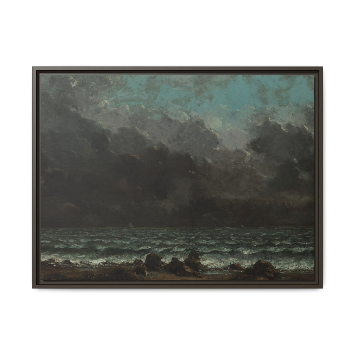 Courbet, Gustave - The Sea (1865) - Matte Canvas, Framed