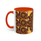Lion Summer Mandala - Colorful Accent Mugs