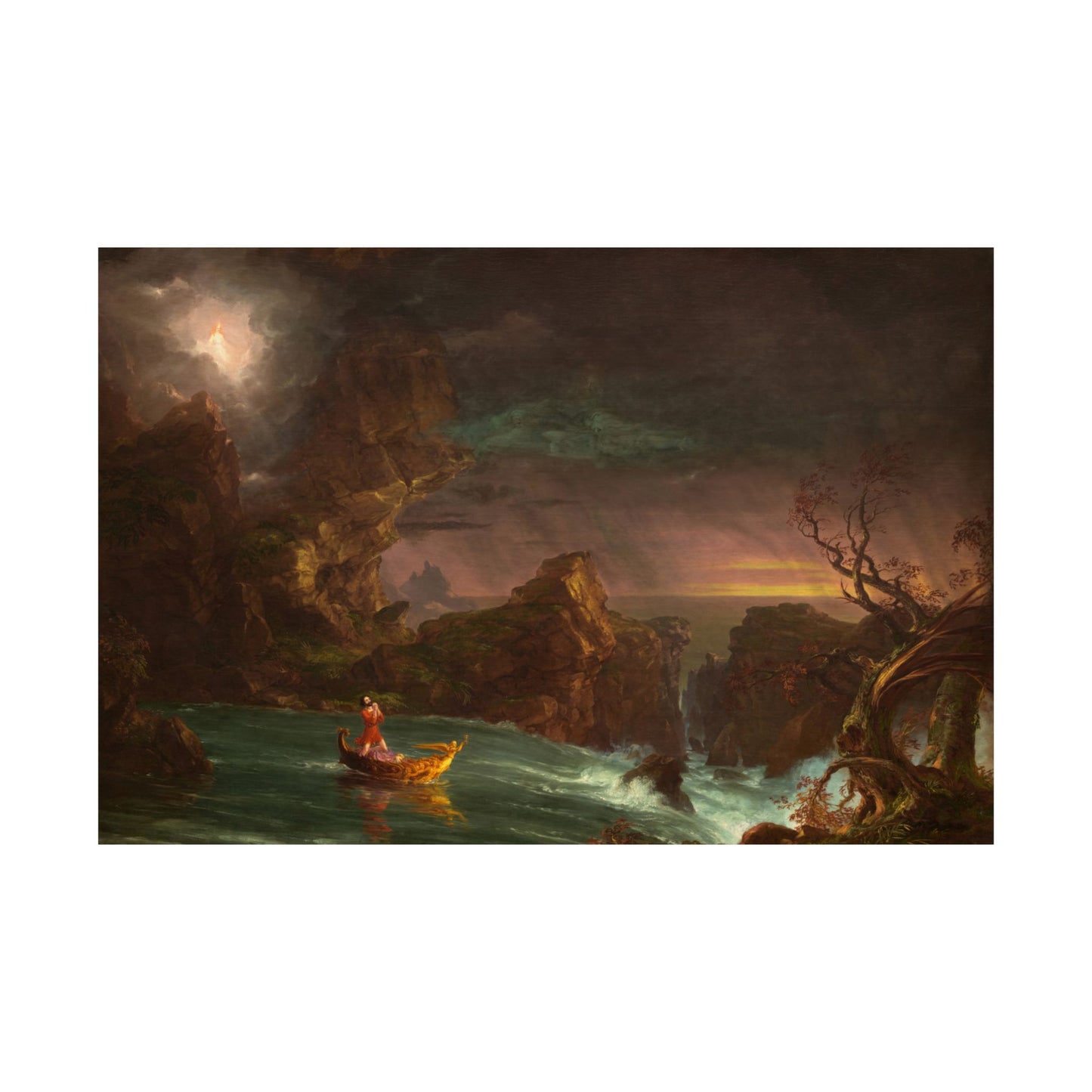 Cole. Thomas - The Voyage of Life: Manhood (1842)- Satin Posters