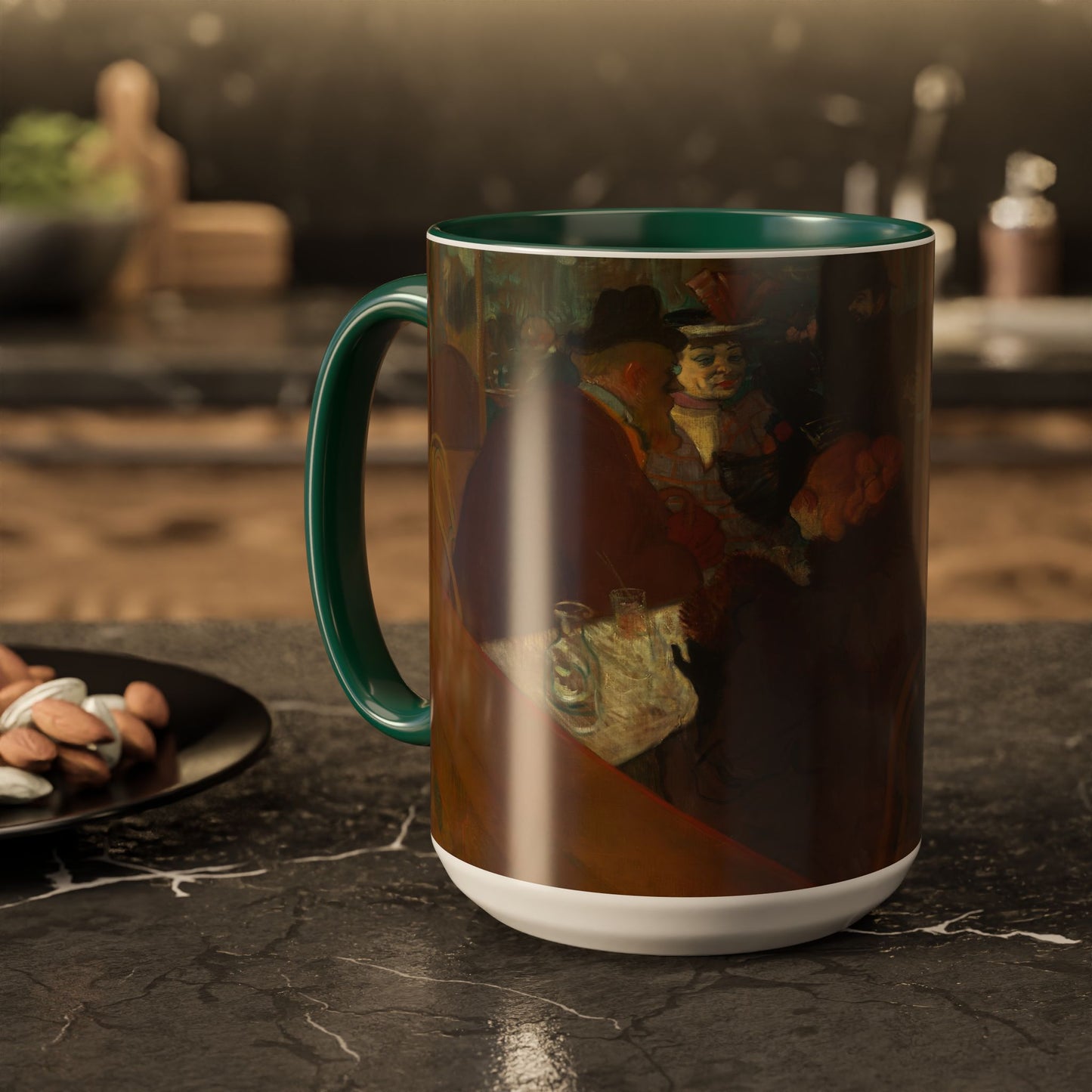 Toulouse-Lautrec, Henri - At the Moulin Rouge (1892) - Colorful Accent Mugs