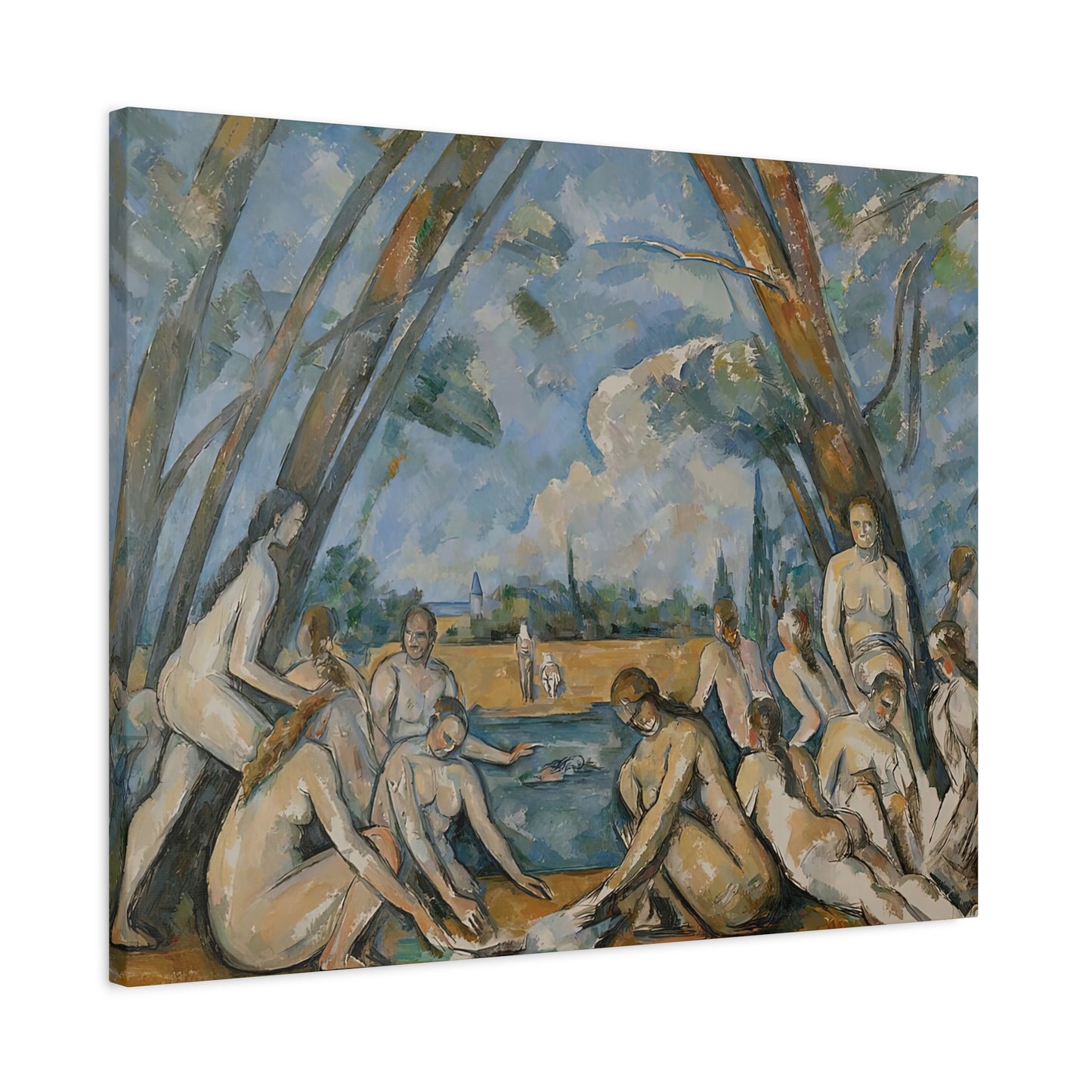 Cézanne, Paul - The Large Bathers (1906) - Canvas Block, unframed