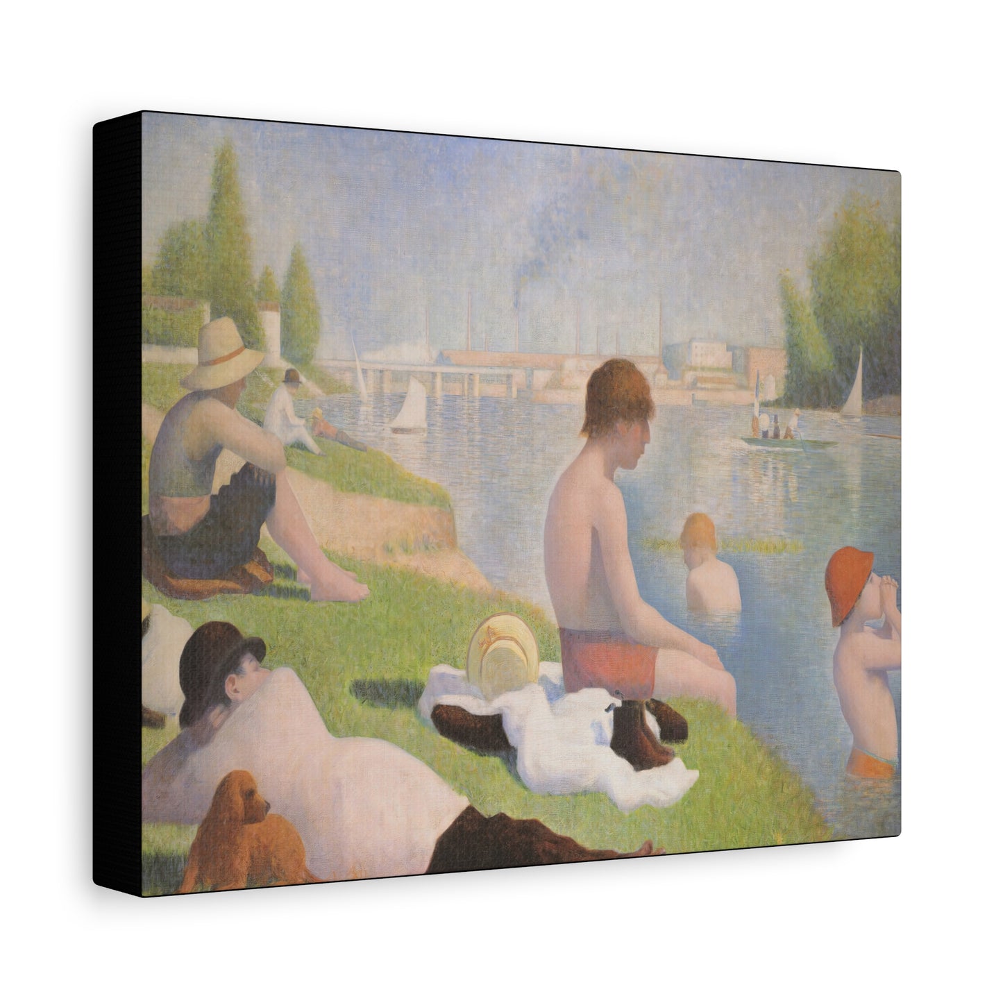 Seurat, Georges - Bathers at Asnières (1884) - Canvas Block, unframed