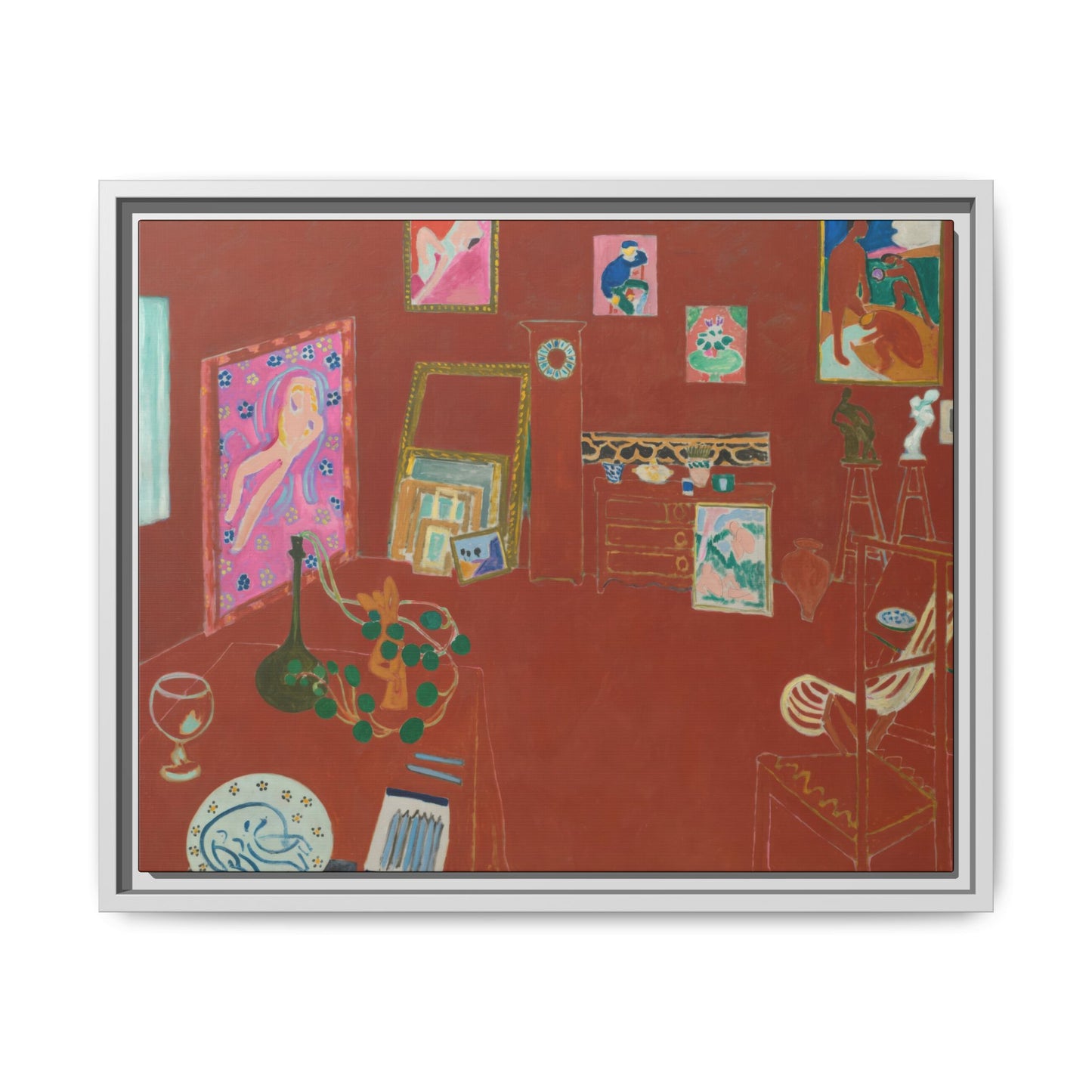 Matisse, Henri - The Red Studio (1911) - Matte Canvas, Framed