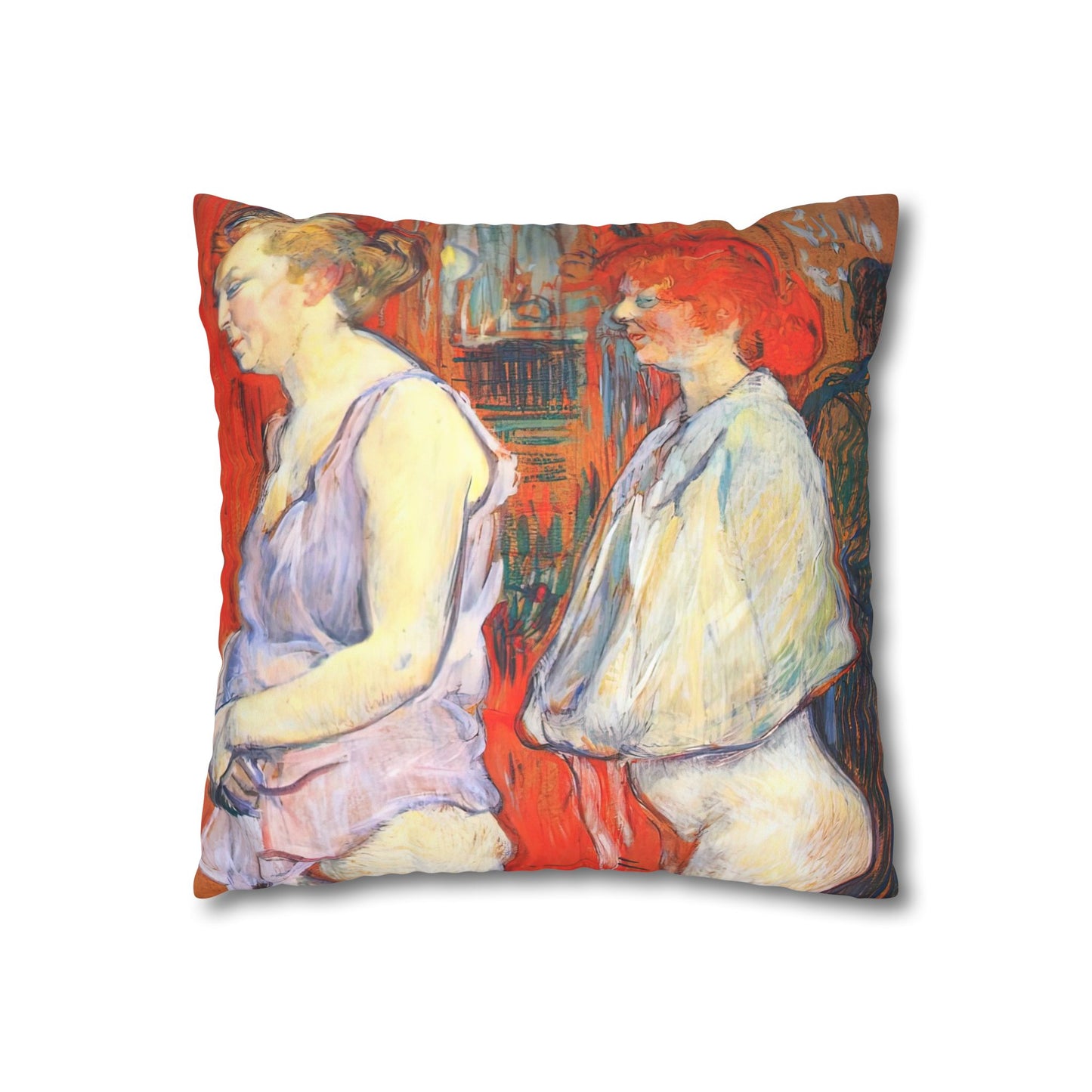 Toulouse-Lautrec, Henri - The Medical Inspection (1894) - Suede Square Pillowcase