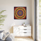 Solar Disc Mandala - Framed Matte Canvas