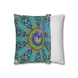 Melek Taus Mandala - Suede Square Pillowcase