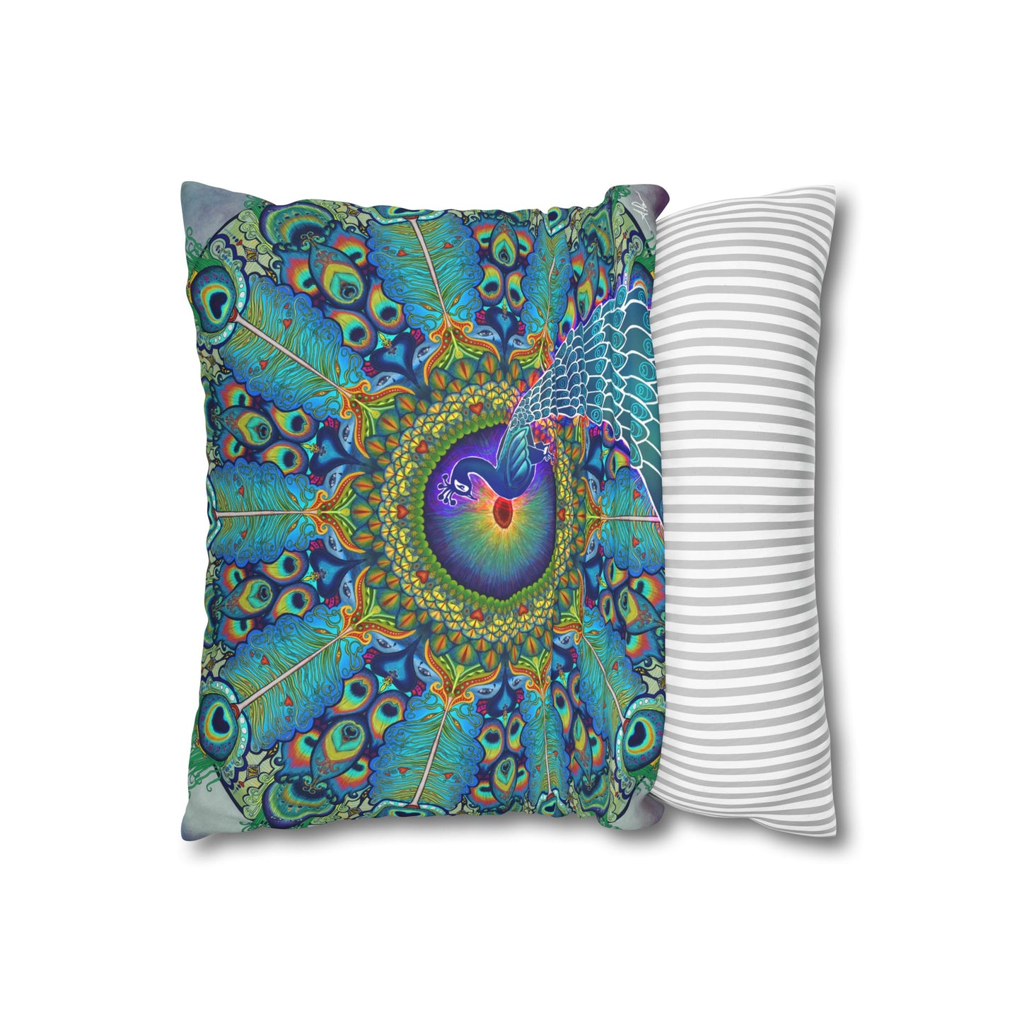 Pacio, Adam - Melek Taus Mandala - Suede Square Pillowcase