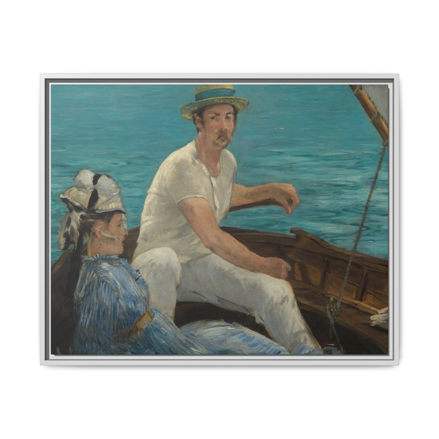 Manet, Édouard - Boating (1874) - Matte Canvas, Framed