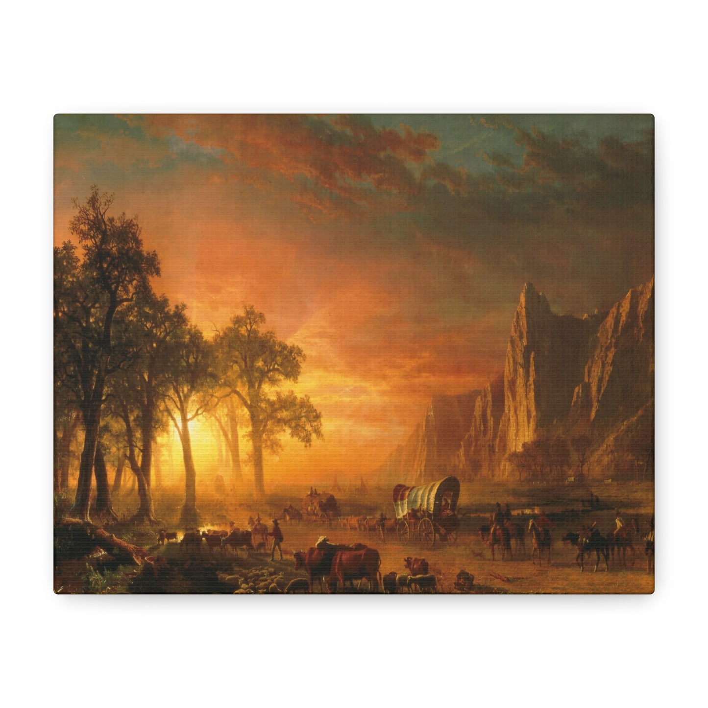 Bierstadt, Albert - Emigrants Crossing the Plains (1867) - Canvas Block, unframed