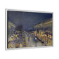 Pissarro, Camille - The Boulevard Montmartre At Night (1897) - Matte Canvas, Framed