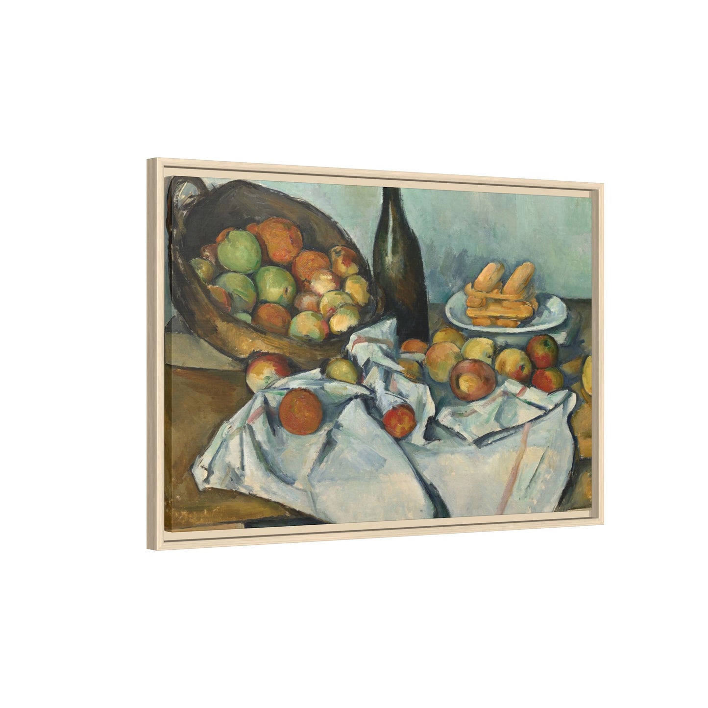 Cézanne, Paul - Basket of Apples (1893) - Matte Canvas, Framed