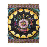 Obsidian Grandmothers Mandala - Sherpa Fleece Blanket
