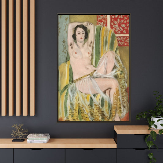 Matisse, Henri - Odalisque with Raised Arms (1923) - Matte Canvas, Framed