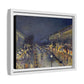 Pissarro, Camille - The Boulevard Montmartre At Night (1897) - Matte Canvas, Framed