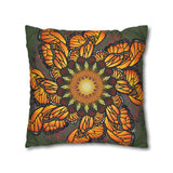 Monarch Butterfly Mandala - Faux Suede Square Pillowcase