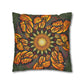 Monarch Butterfly Mandala - Faux Suede Square Pillowcase