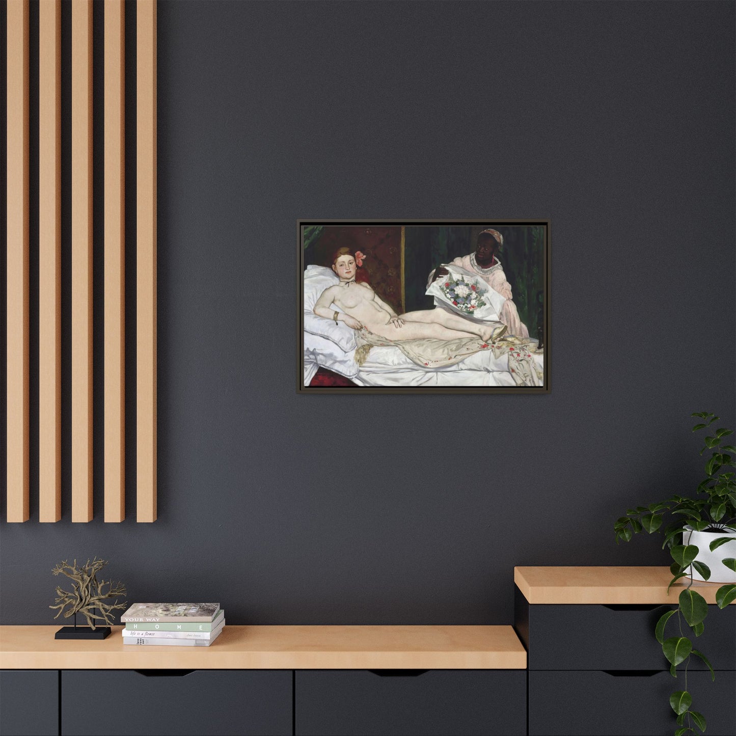 Manet, Édouard - Olympia (1870) - Matte Canvas, Framed