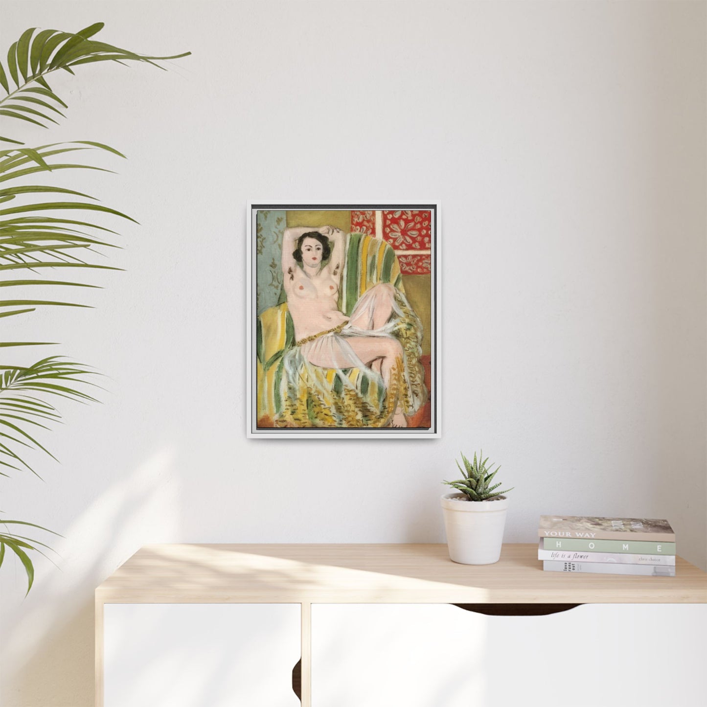 Matisse, Henri - Odalisque with Raised Arms (1923) - Matte Canvas, Framed