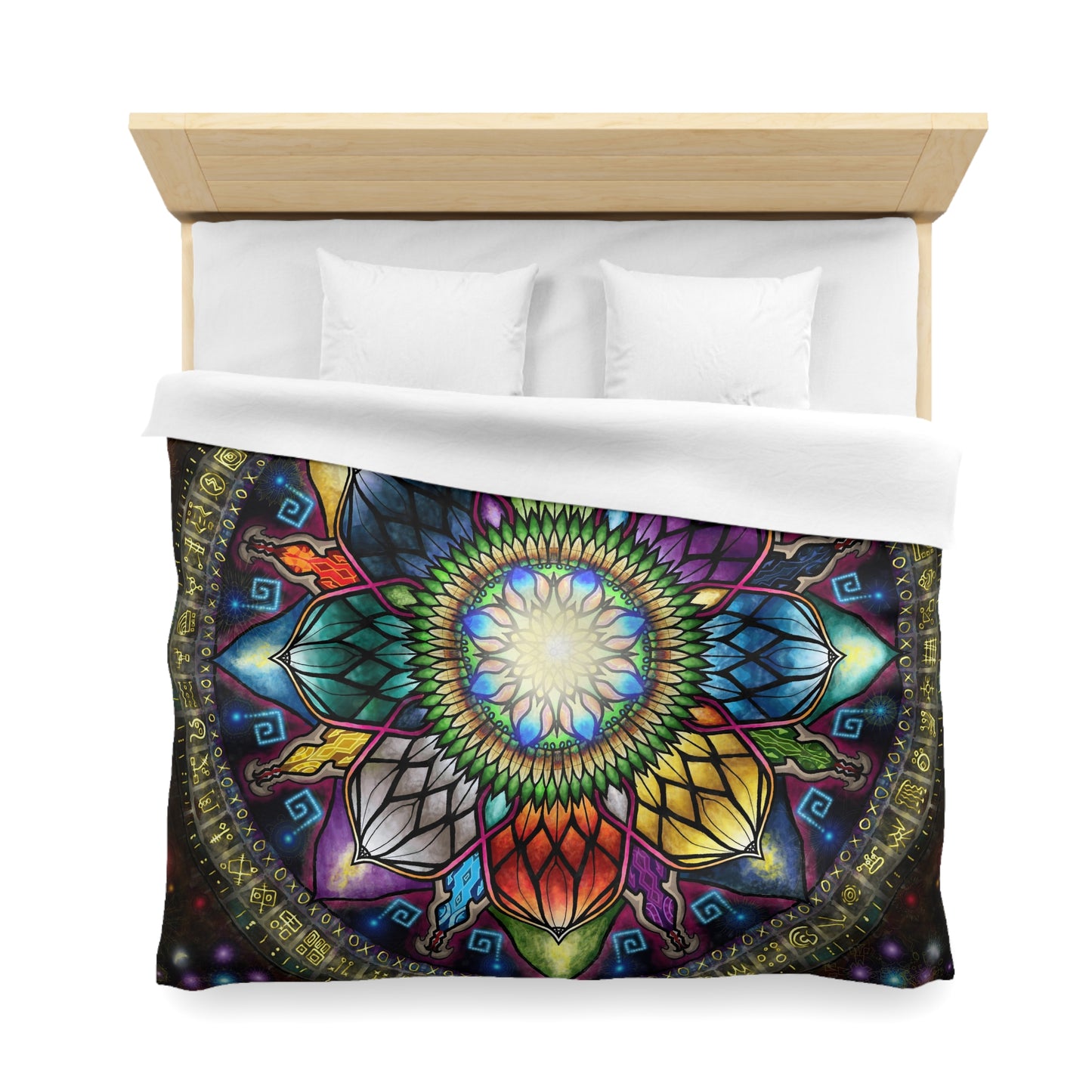 Mystic Jewel Mandala - Microfiber Duvet Cover