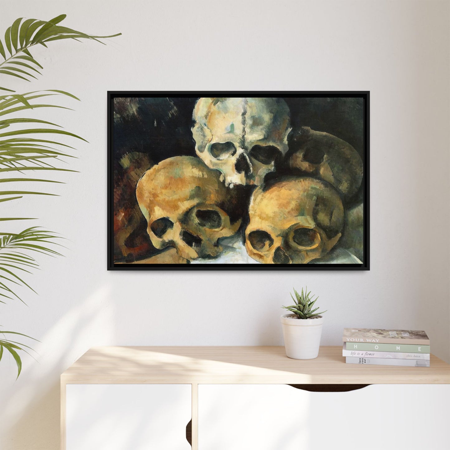 Cézanne, Paul - Pyramid of Skulls (1901) - Matte Canvas, Framed