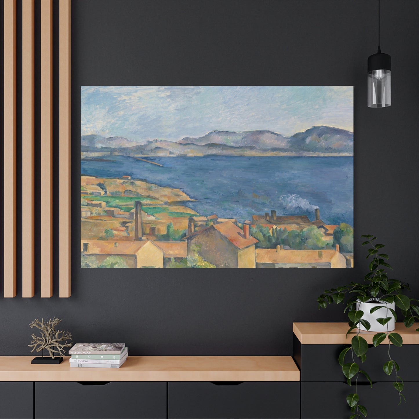Cézanne, Paul - The Bay of Marseille, Seen from L'Estaque (1885) - Canvas Block, unframed