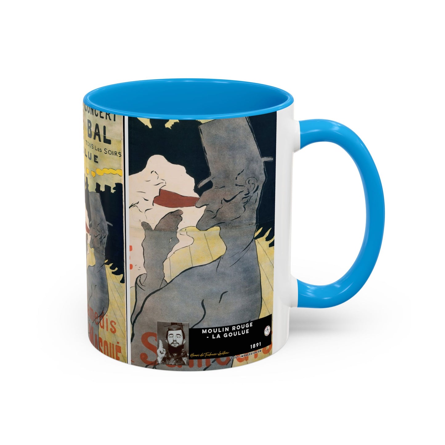 Toulouse-Lautrec, Henri - Moulin Rouge - La Goulue (1891) - Colorful Accent Mugs