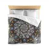 Memento Mori Mandala - Microfiber Duvet Cover
