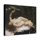 Courbet, Gustave - Woman with a Parrot (1866) - Canvas Block, unframed
