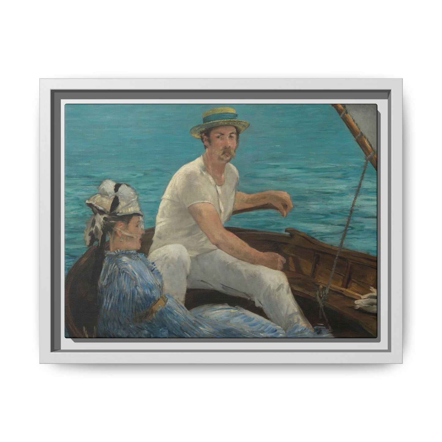 Manet, Édouard - Boating (1874) - Matte Canvas, Framed