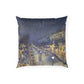 Pissarro, Camille - The Boulevard Montmartre At Night (1897) - Poly Velvet Pillow