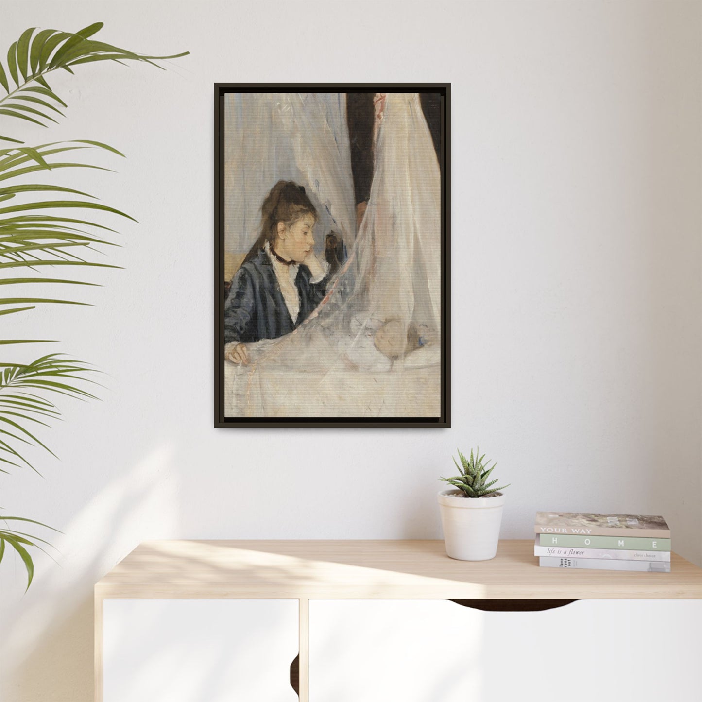 Morisot, Berthe - The Cradle (1872) - Matte Canvas, Framed