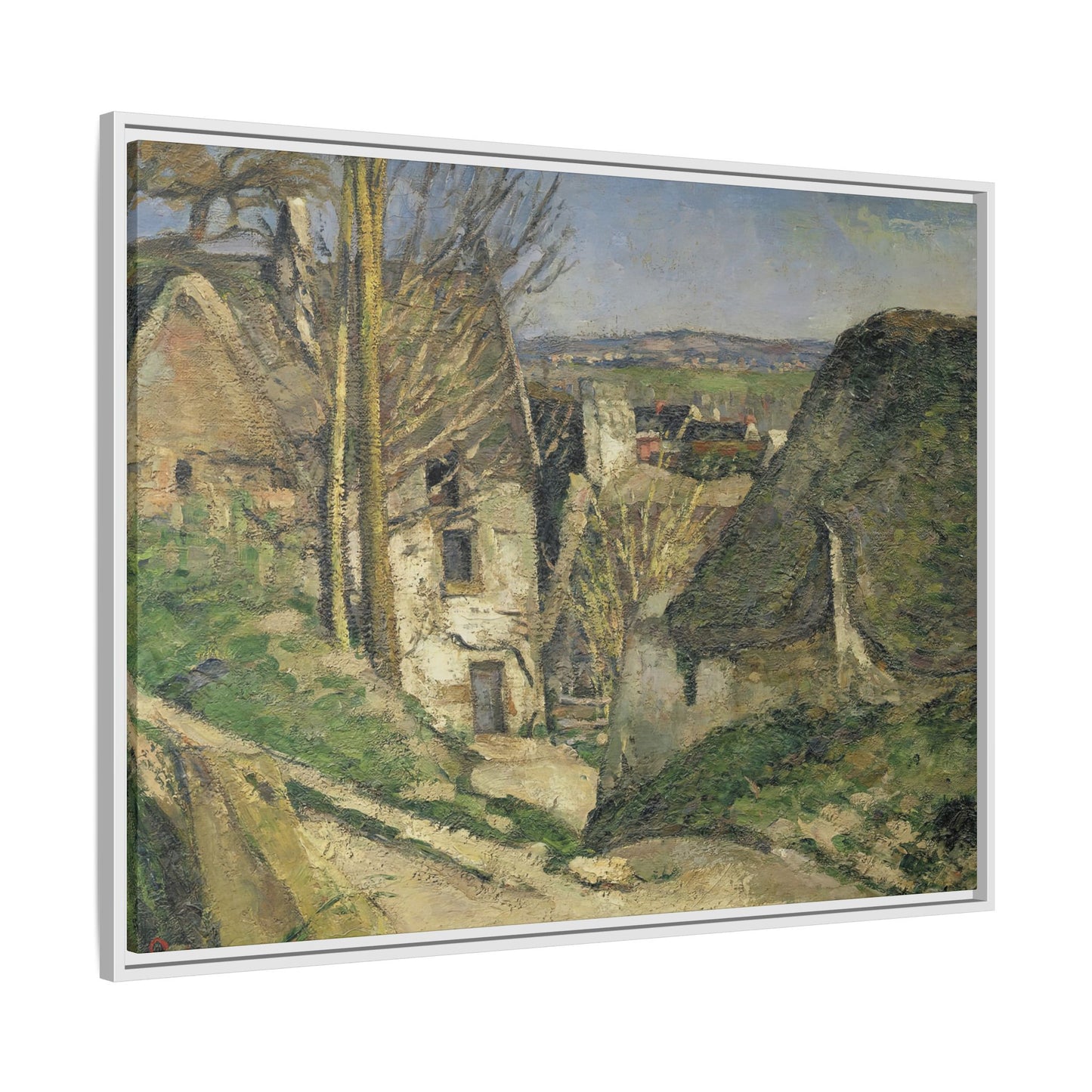 Cézanne, Paul - The House of the Hanged Man, Auvers-sur-Oise (1874) - Matte Canvas, Framed