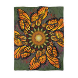 Monarch Butterfly Mandala - Microfiber Duvet Cover