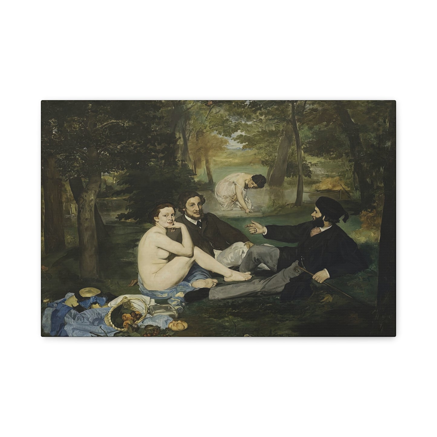 Manet, Édouard - Luncheon on the Grass (1863) - Canvas Block, unframed